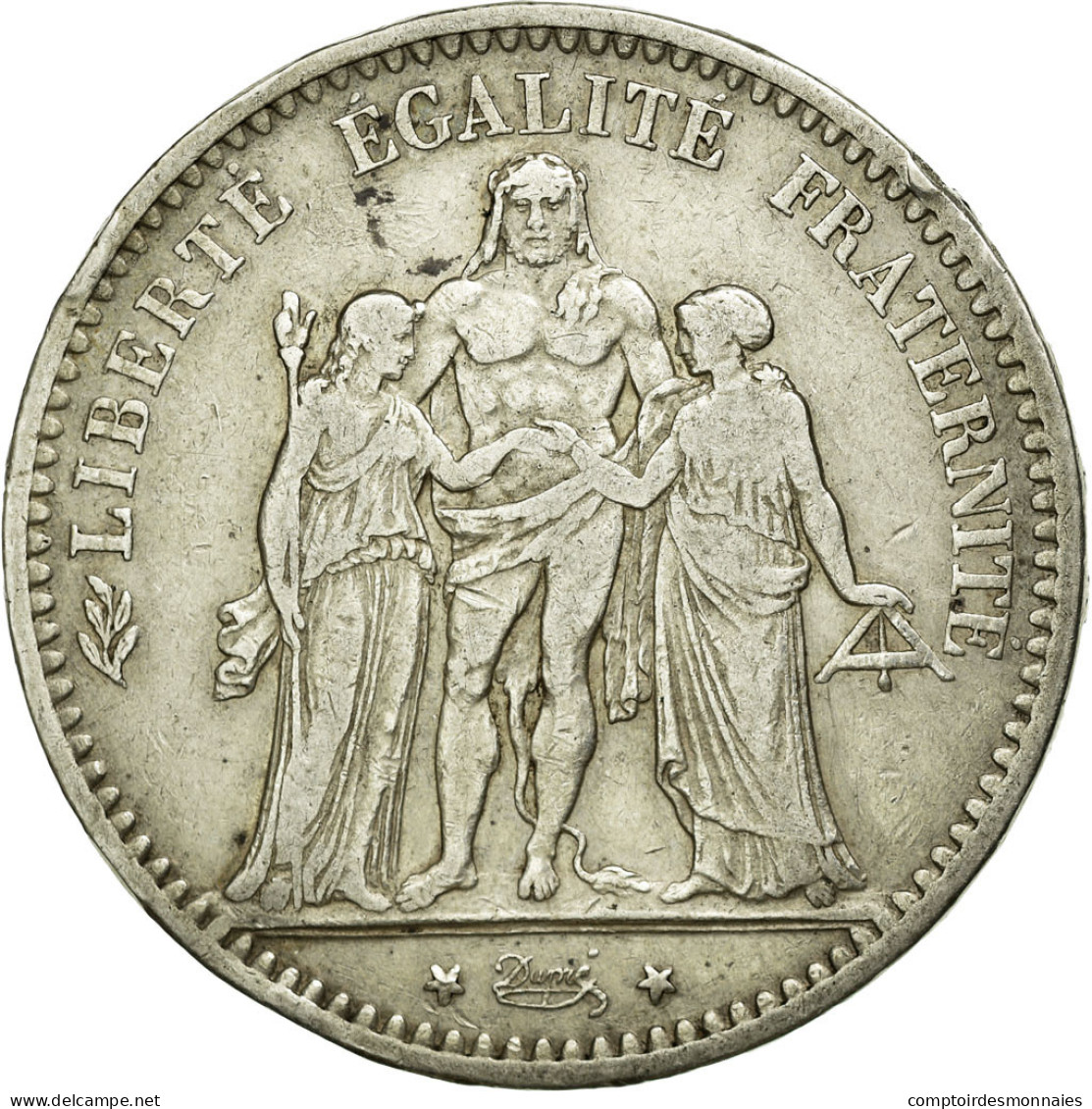 Monnaie, France, Hercule, 5 Francs, 1877, Bordeaux, TB+, Argent, KM:820.2 - J. 5 Francs