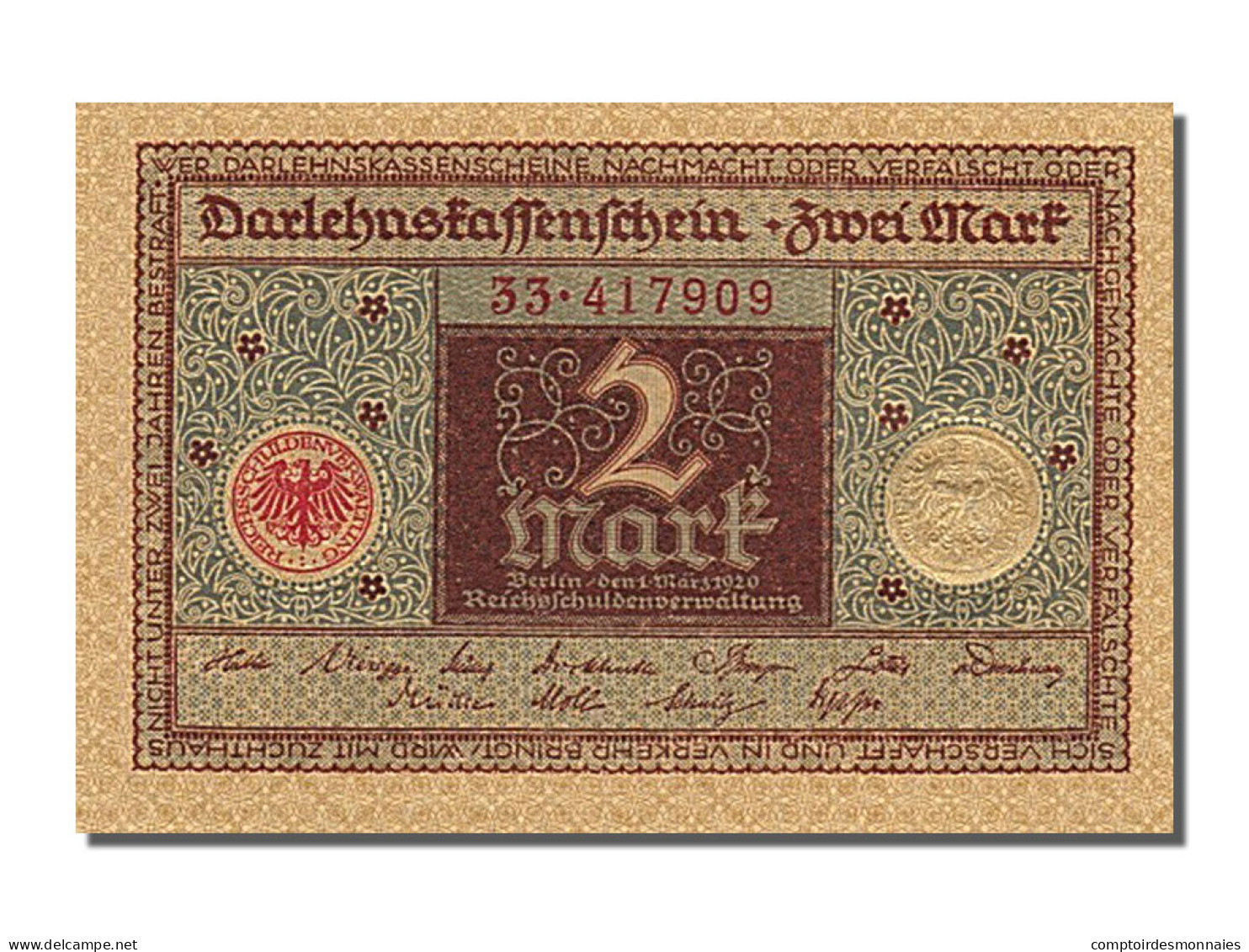 Billet, Allemagne, 2 Mark, 1920, 1920-03-01, NEUF - 2 Mark