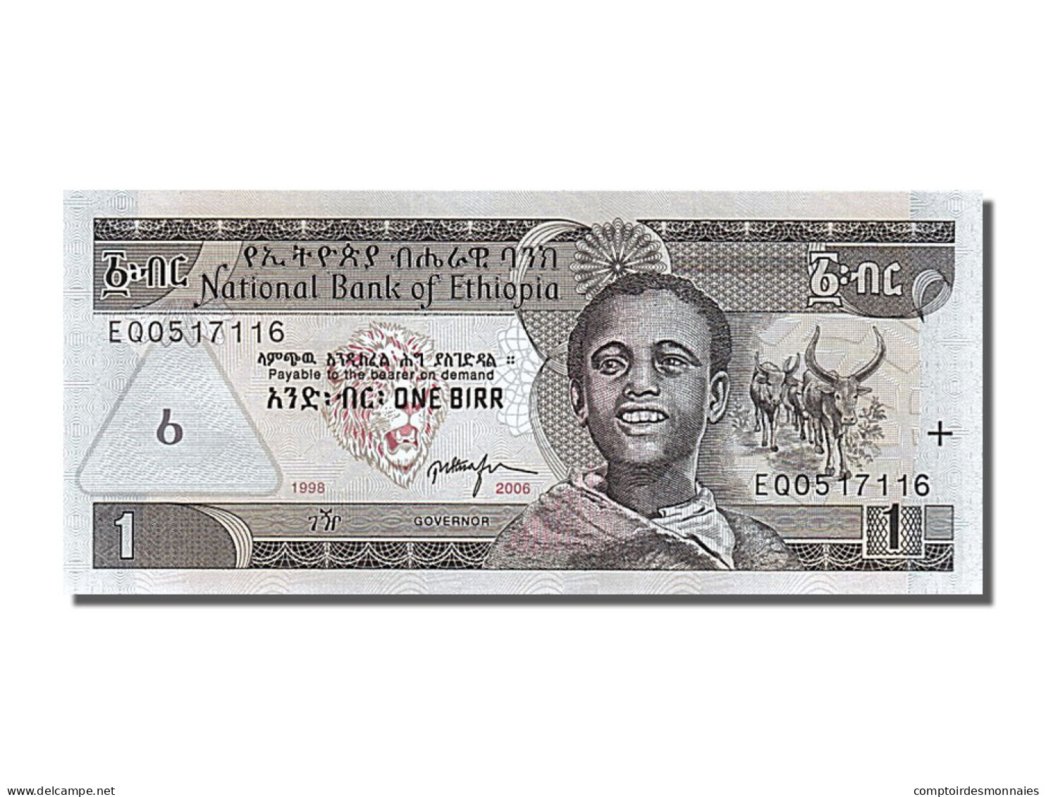 Billet, Éthiopie, 1 Birr, 1998, NEUF - Ethiopia