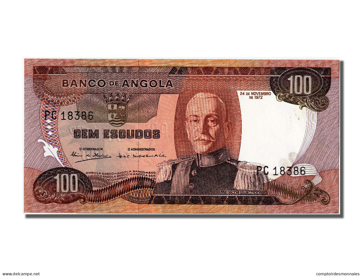 Billet, Angola, 100 Escudos, 1972, 1972-11-24, SPL - Angola