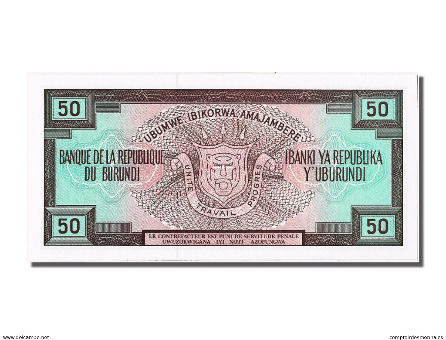 Billet, Burundi, 50 Francs, 1993, 1993-05-01, NEUF - Burundi