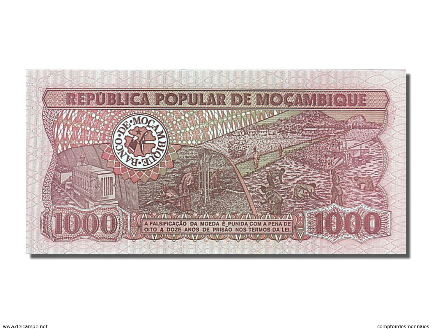 Billet, Mozambique, 1000 Meticais, 1989, 1989-06-16, NEUF - Mozambique