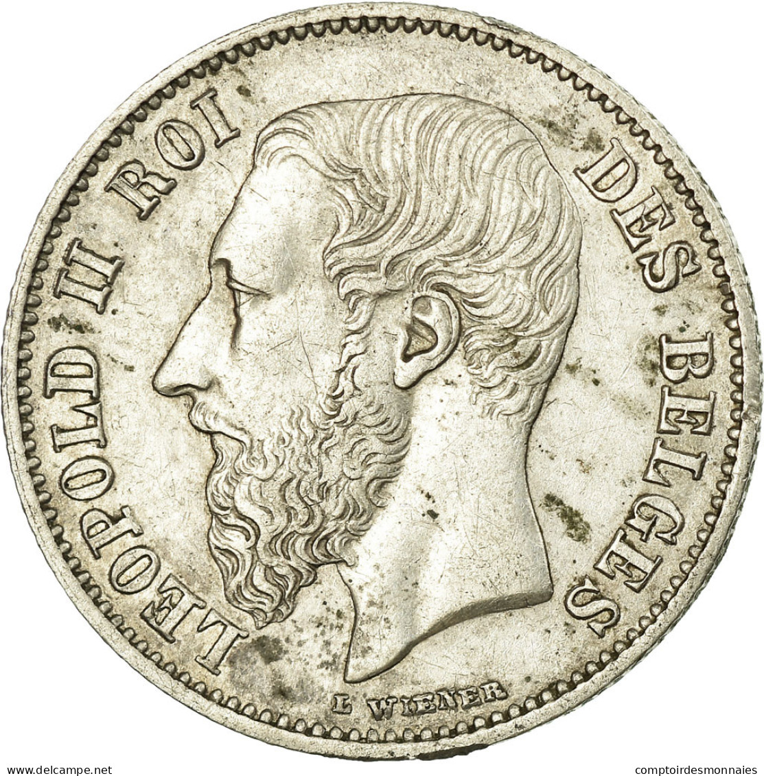 Monnaie, Belgique, Leopold II, 50 Centimes, 1866, SUP, Argent - 50 Cent