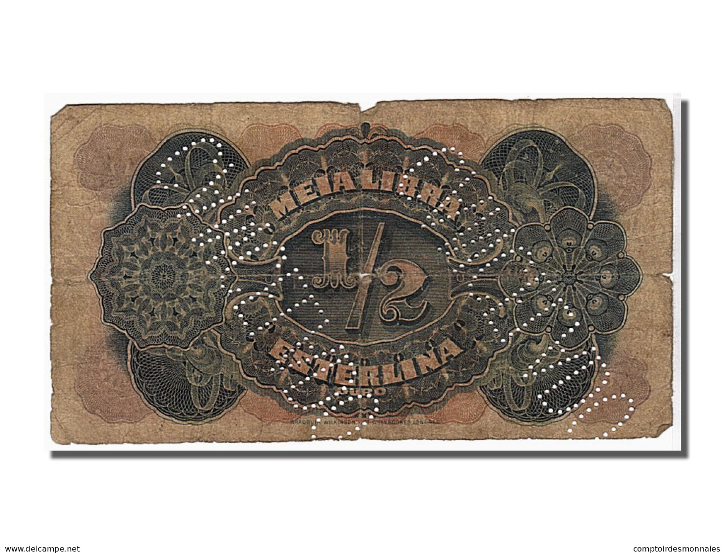 Billet, Mozambique, 1/2 Libra, 1919, KM:R5, B - Mozambico