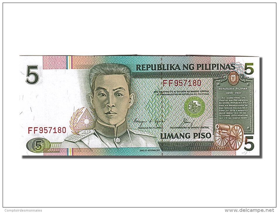 [#253467] Philippines, 5 Piso, Type Emilio Aguilnaldo - Philippinen