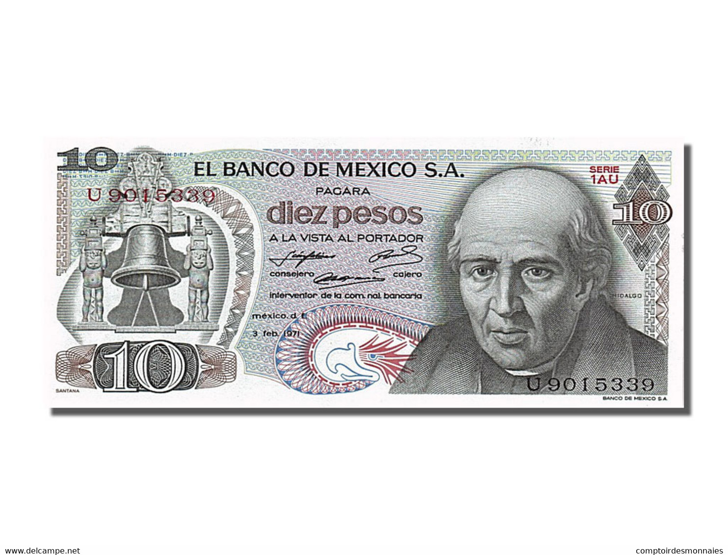 Billet, Mexique, 10 Pesos, 1971, 1971-02-03, NEUF - México
