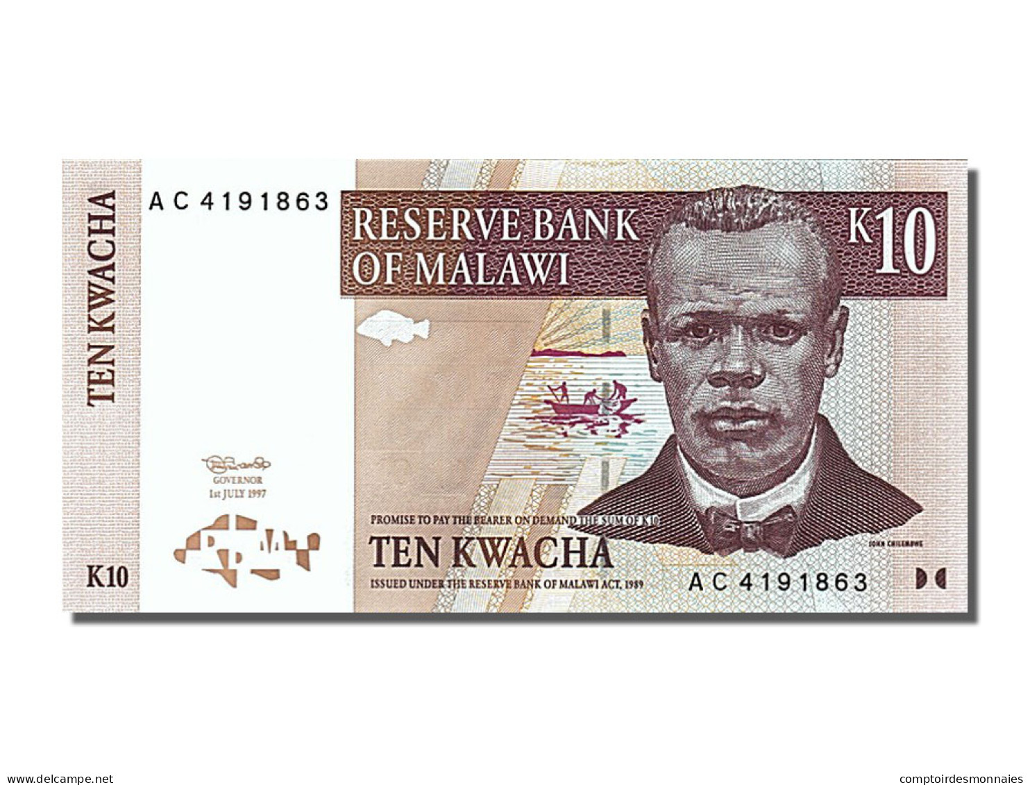 [#253411] Malawi, 10 Kwacha, Type John Chilembwe - Malawi