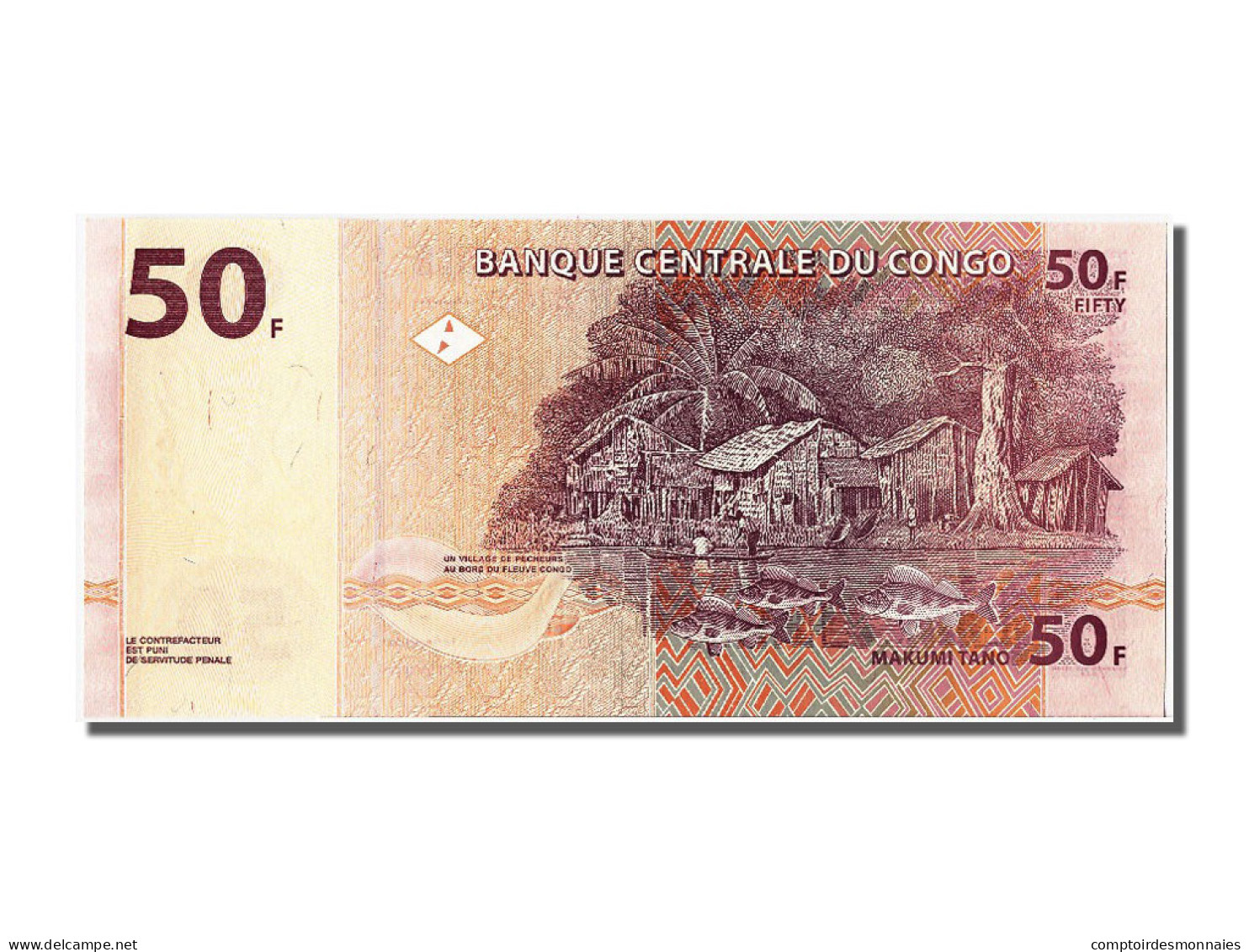 Billet, Congo Democratic Republic, 50 Francs, 2000, 2000-01-04, NEUF - República Democrática Del Congo & Zaire