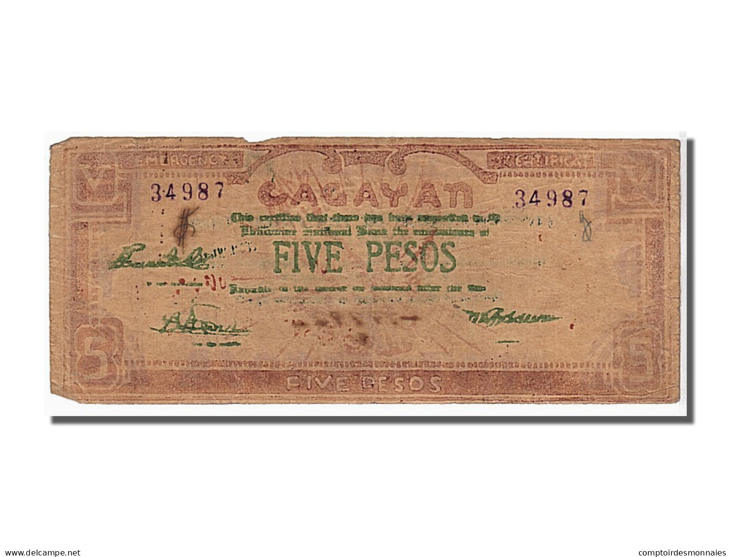 Billet, Philippines, 5 Pesos, KM:S191b, TTB - Philippines