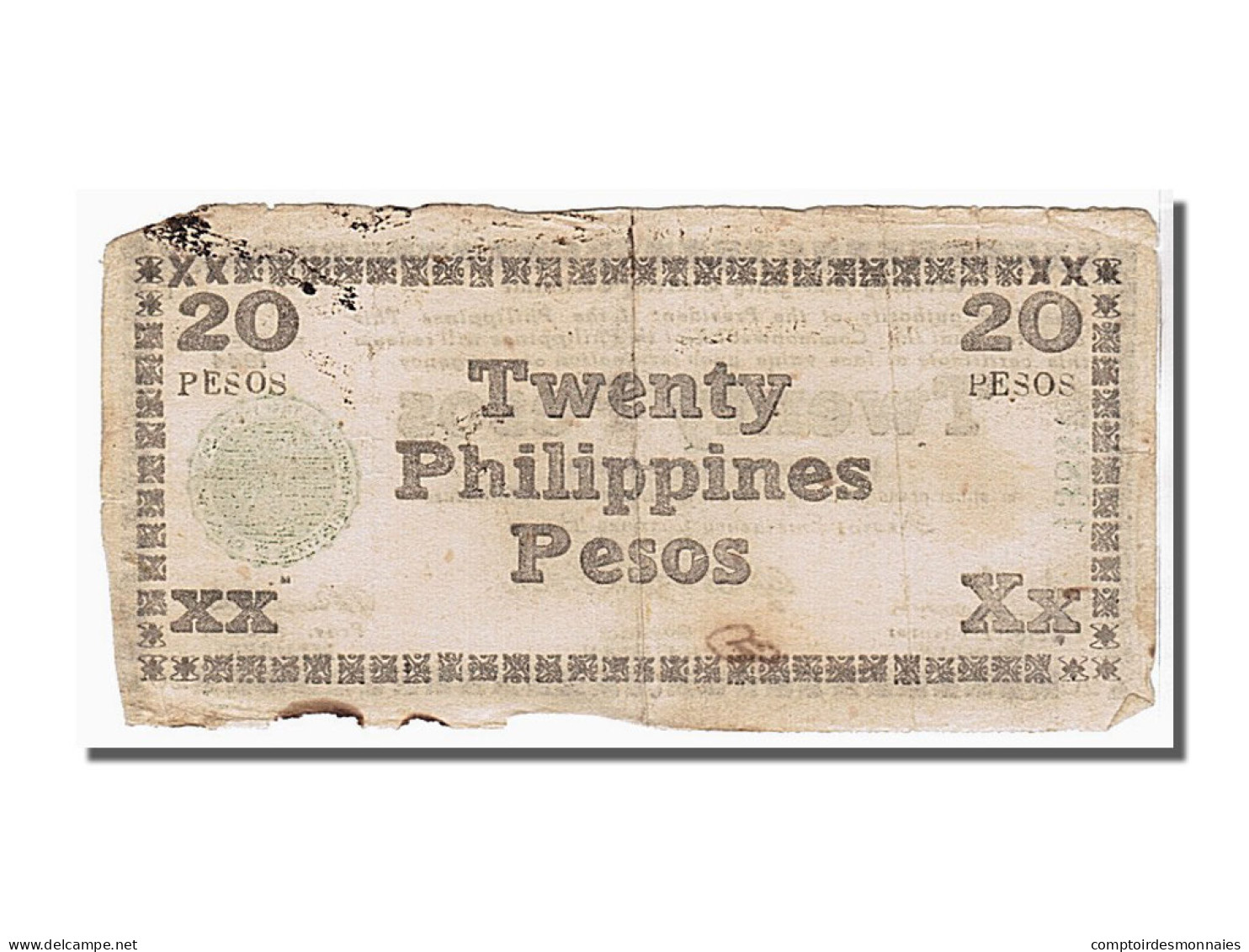 Billet, Philippines, 20 Pesos, 1944, TB+ - Philippinen