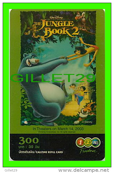 TÉLÉCARTES, THAILANDE - CINÉMA, FILM, THE JUNGLE BOOK 2 - WALT DYSNEY - 6/2005 - PHONECARDS - - Cinéma