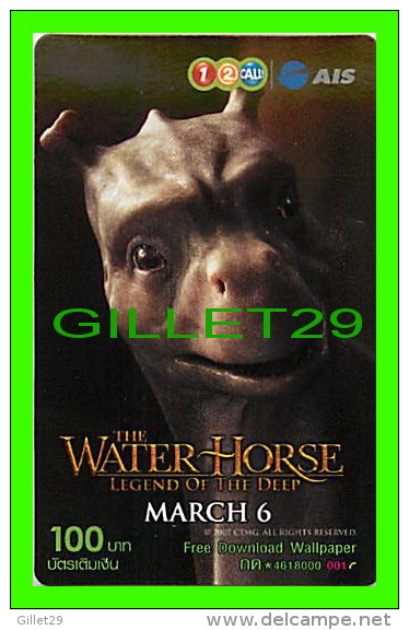 TÉLÉCARTES, THAILANDE - CINÉMA, FILM, THE WATER HORSE LEGEND OF THE DEEP - 06/2010 - PHONECARDS - - Cinéma