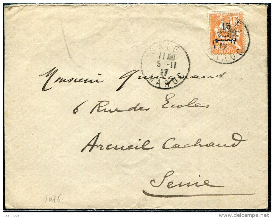 MAROC - N° 42 OBL. SALE LE 5/11/1917, POUR ARCUEIL - TB - Covers & Documents