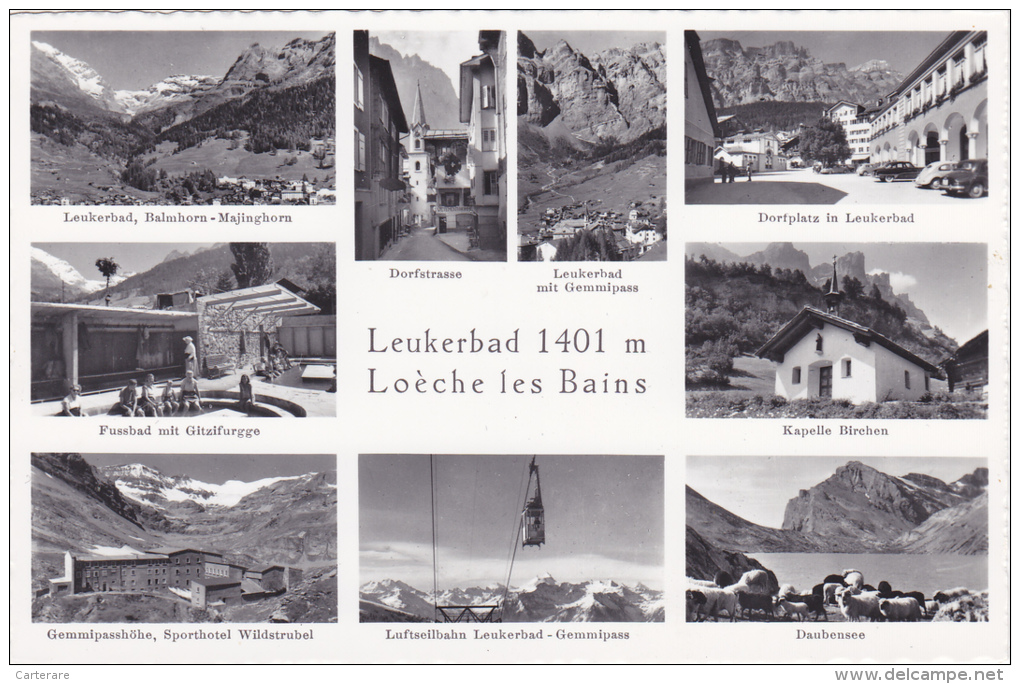 SUISSE,SWITZERLAND,SWISS, HELVETIA,SCHWEIZ,SVIZZERA ,VALAIS,LEUKERBAD-LOECHE LES BAINS,COL GEMMI,PHOTO KLOPFENSTEIN - Loèche