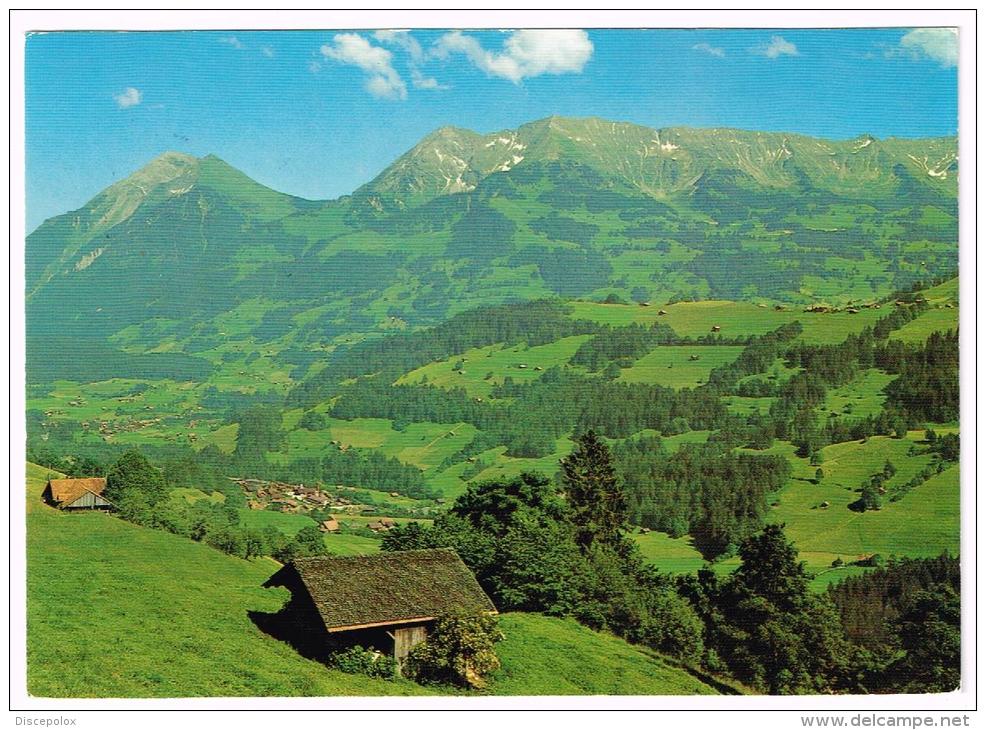 M444 Niedersimmental - Erlenbach - Oey Und Diemtigberg Mit Niesenkette / Viaggiata 1987 - Erlenbach Im Simmental