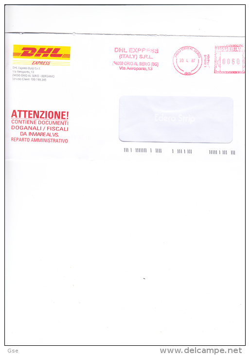 DHL EXPRESS (ITALY)  2007 - Orio Al Serio - Macchine Per Obliterare (EMA)