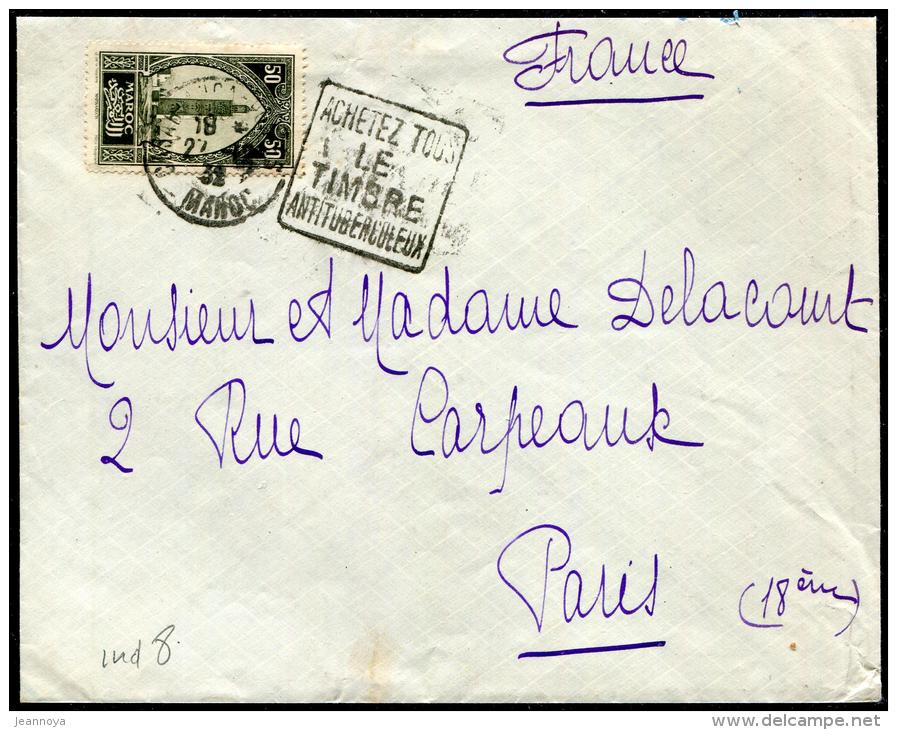 MAROC - N° 113  OBL.  DAGUIN FLAMME DE CASABLANCA LE 27/7/1932, POUR PARIS - TB - Covers & Documents