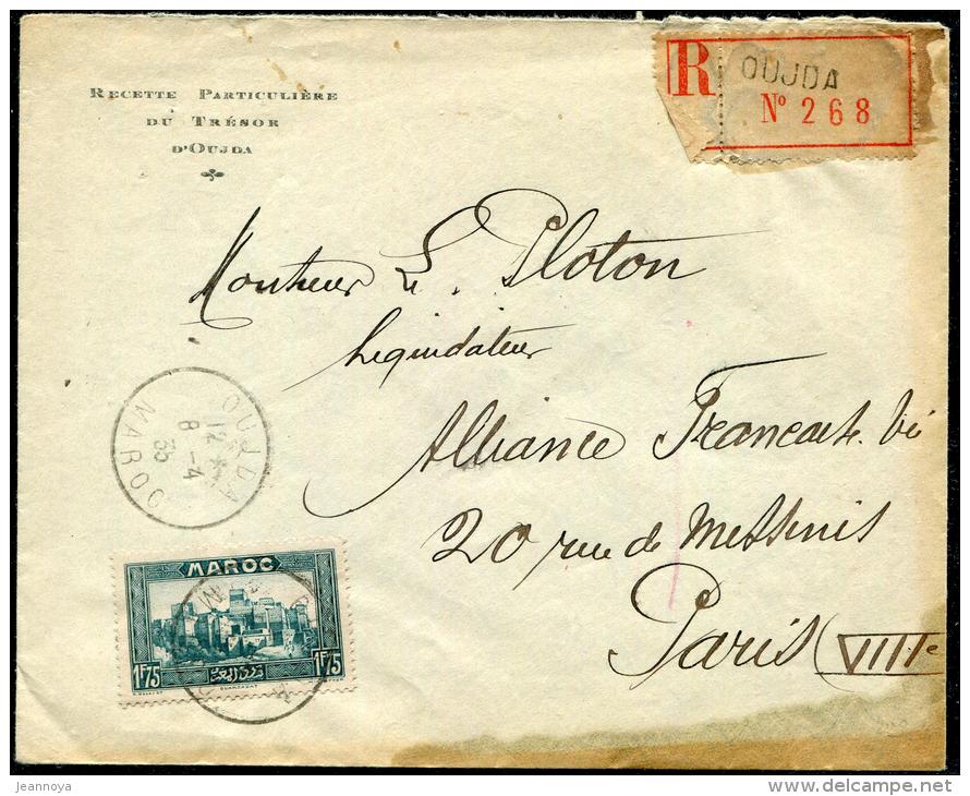 MAROC - N° 144A  SUR LR DE OUJDA LE 8/4/1935, POUR PARIS - TB - Cartas & Documentos