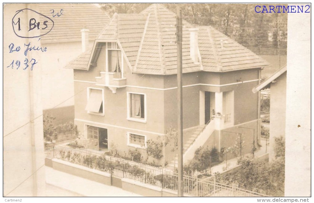 CARTE PHOTO : VESOUL LA VILLA HENRI MARIE 3 RUE ROUGET DE LISLE 2eme PELERINAGE A VERDUN GUERRE 70 - Vesoul