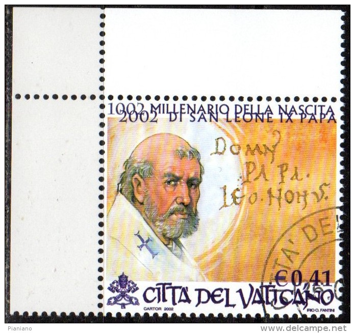 PIA -  VATICANO -  2002  : 1000°  Della  Nascita  Di  San  Leone  Papa -     (SAS  1280-82 ) - Gebruikt
