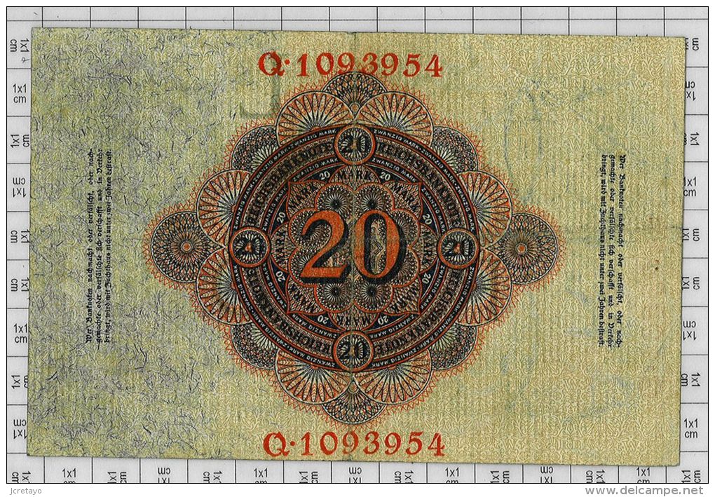 World Paper Money N° 46b Etat SPL - 20 Mark