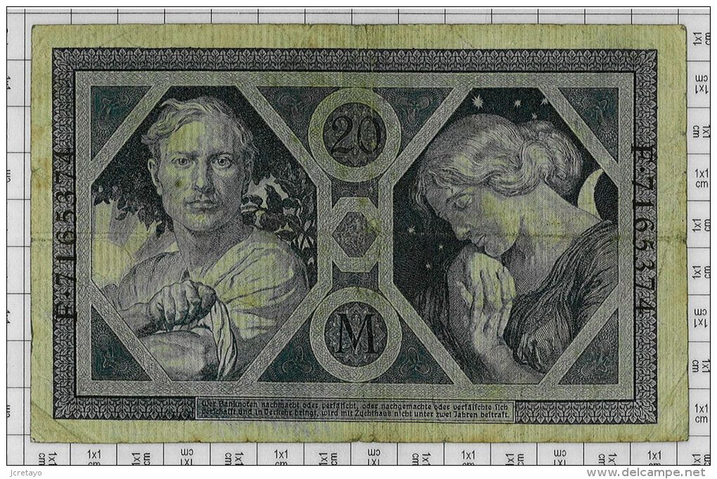 World Paper Money N° 63 Etat TTB+ - 20 Mark