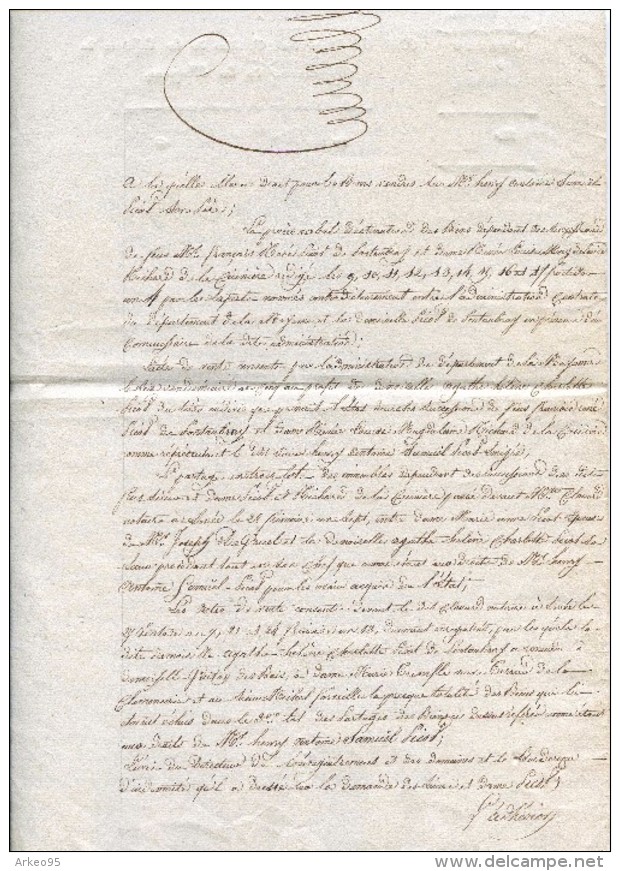 Arrêté Du Préfet De La Mayenne Du 6/2/1826. Indemnisation D´anciens émigrés Spoliés - Documentos Históricos