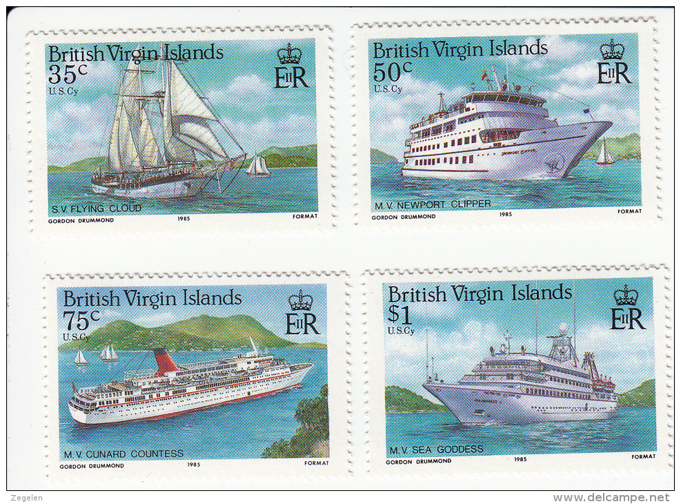 Britse Maagdeneilanden(Virgin Islands) Mi 537/540;Yv 539/542 Schepen ** Verlaagde Prijs - Britse Maagdeneilanden