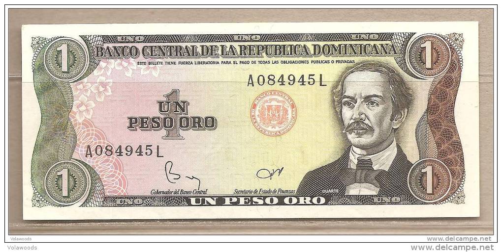 Rep.Dominicana - Banconota Non Circolata FdS UNC Da 1 Peso Oro P-126a.1 - 1984 #19 - Dominicaine