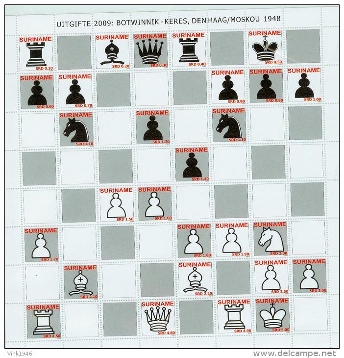 Suriname Surinam 2009,10V In Sheetlet,chess,schaken,schach,MNH/Postfris, (L1204u - Schaken