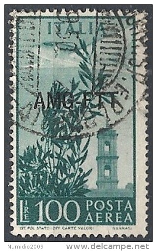 1949 TRIESTE A USATO POSTA AEREA 100 LIRE - RR11872 - Poste Aérienne