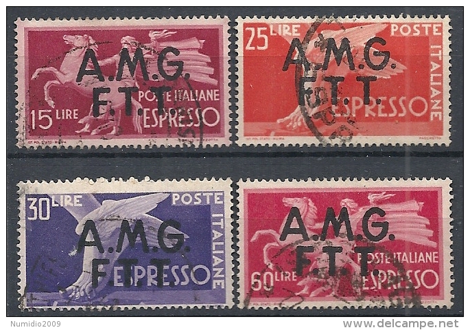 1947-48 TRIESTE A USATO ESPRESSO 4 VALORI - RR11873 - Poste Exprèsse