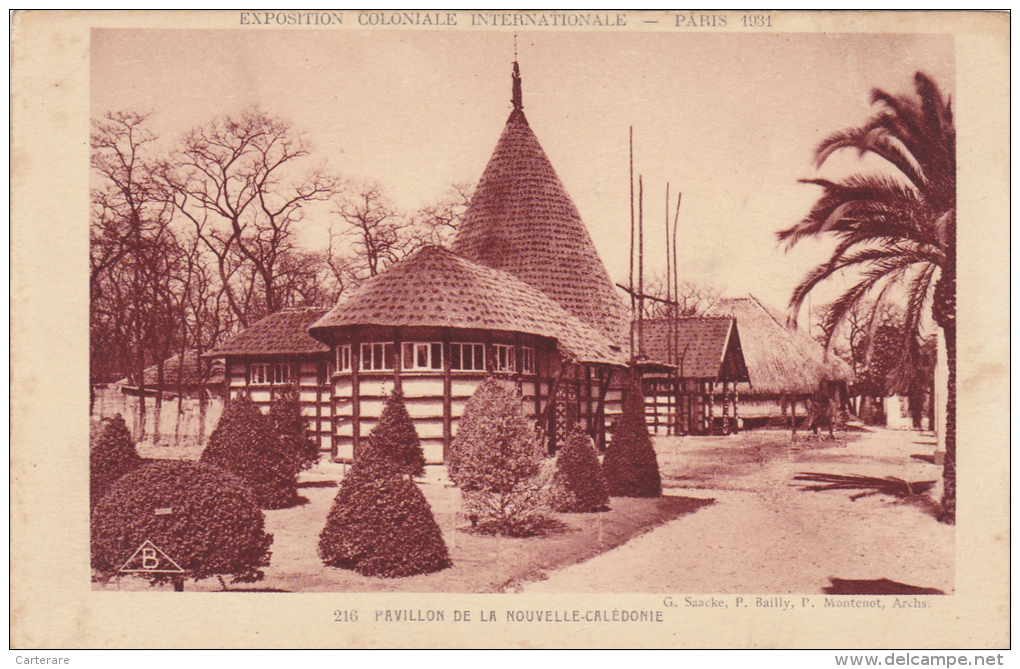 New Caledonia,nouméa,nouvelle Calédonie,exposition Coloniale à Paris En 1931,symbole,paillotte,pa Villon - Nouvelle Calédonie