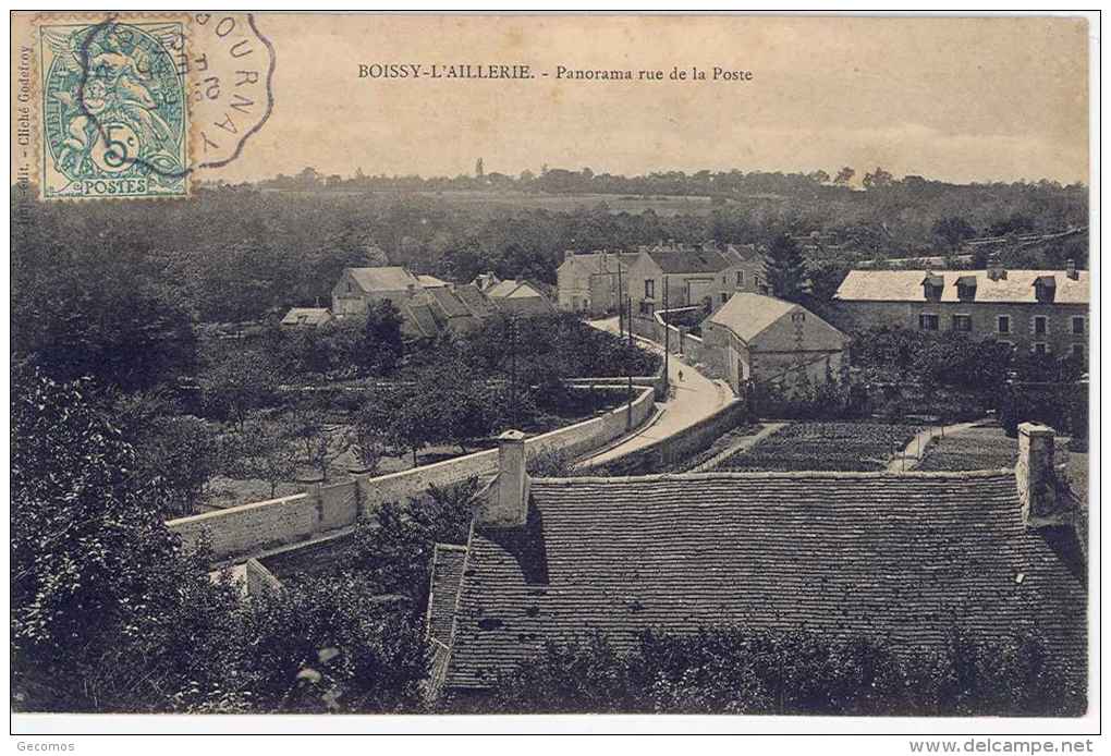 CPA 95 - BOISSY L'AILLERIE -- PANORAMA RUE DE LA POSTE - Boissy-l'Aillerie