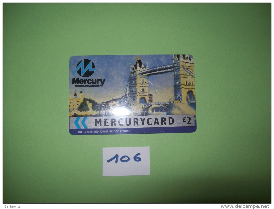 MERCURY CARDS  - THE TOWER And TOWER BRIDGE LONDON -  £2  - Voir Photo (106) - [ 4] Mercury Communications & Paytelco