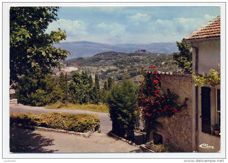 06 - LOUGINS  - Vue Sur Le Castellaras - Très Bon état - Mougins