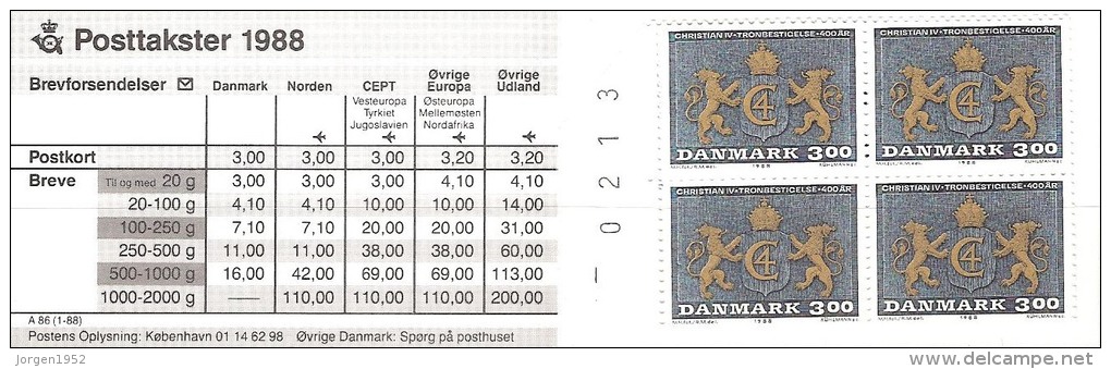 DENMARK  # BOOKLETS S46 MINT FROM YEAR 1988 (PRICE IN DENMARK 10 EURO) - Carnets