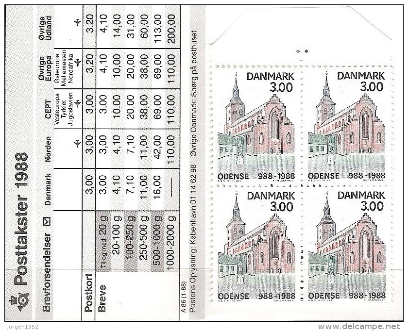 DENMARK  # BOOKLETS S47 MINT FROM YEAR 1988 (PRICE IN DENMARK 10 EURO) - Booklets