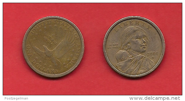 USA, 2000,  Circulated Coin 1$ - 2000-…: Sacagawea