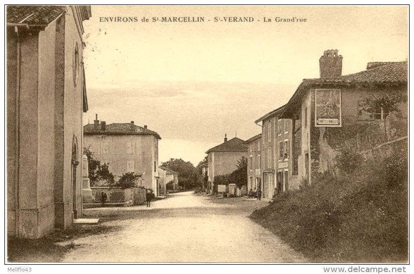 38/CPA  - St Verand - La Grand'rue - Saint-Vérand