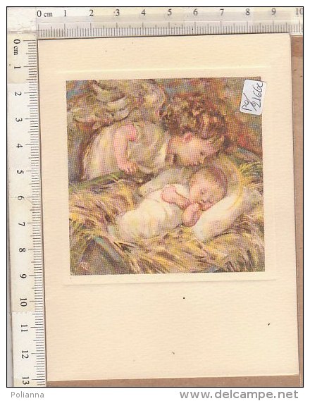 PO2166C# BIGLIETTO PARTECIPAZIONE NASCITA - BEBE' - GESU' BAMBINO E ANGIOLETTO ILLUSTRATORE ZANDRINO 1961 - Naissance & Baptême