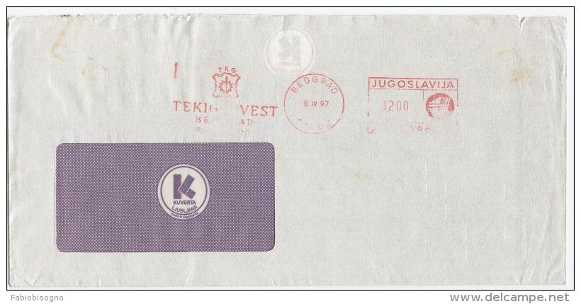 Beograd 1997 - TKG -  EMA Meter  Freistempel  Affrancatura Meccanica - Cartas & Documentos