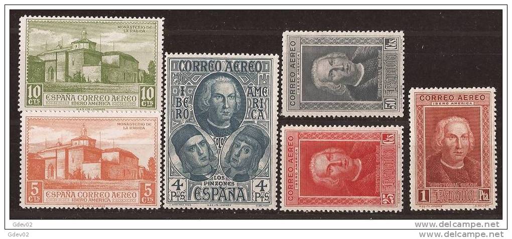 ES559ICPT-L4033TCEX.España Spain Espagne.lote DESCUBRIMIENTO DE AMERICA 2ª AEREA.1930.(Ed 559/4**) S/c.MAGNIFICA - Lots & Kiloware (mixtures) - Max. 999 Stamps