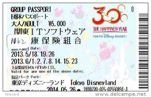 Disney Passeport Entreecard JAPON * TOKYO DISNEYSEA * Passport (1162) JAPAN * DISNEY * - Disney