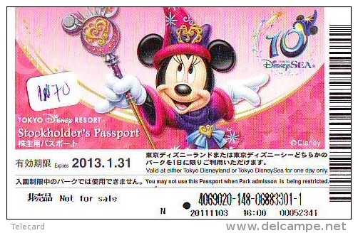 Disney Passeport Entreecard JAPON * TOKYO DISNEY * Passport (1169) JAPAN * DISNEY * STOCKHOLDERS PASSPORT * MICKEY MOUSE - Disney