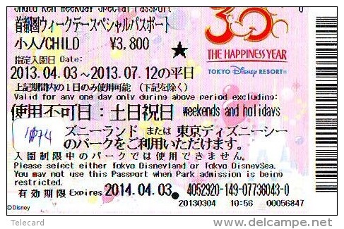 Disney Passeport Entreecard JAPON * TOKYO DISNEYSEA * Passport (1174) JAPAN * DISNEY * PASSPORT * - Disney