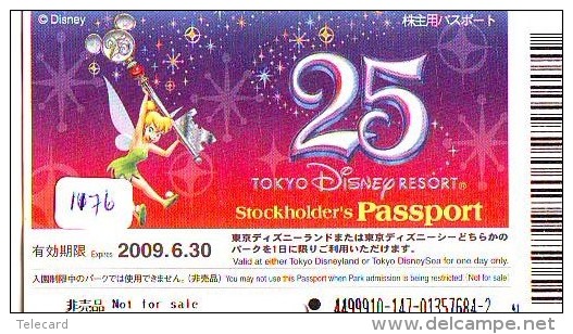 Disney Passeport Entreecard JAPON * TOKYO DISNEY * STOCKHOLDERS Passport (1176) JAPAN * DISNEY * PETER PAN * CINEMA - Disney