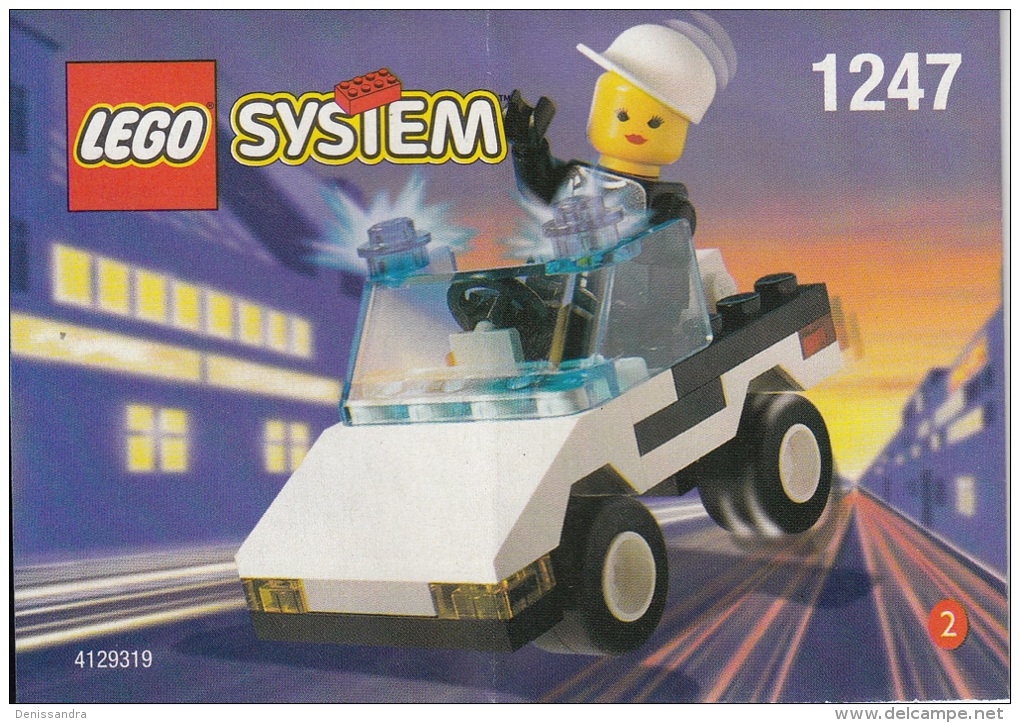 Lego 1247 Voiture De Police édition Shell Avec Plan 100 % Complet Voir Scan - Lego System