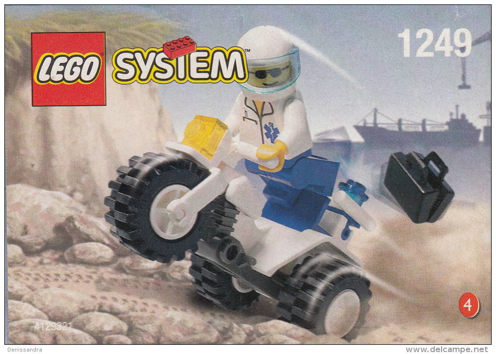 Lego 1249 Docteur Avec Trike édition Shell Avec Plan 100 % Complet Voir Scan - Lego System