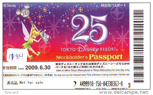 Disney Passeport Entreecard JAPON * TOKYO DISNEY * STOCKHOLDERS Passport (1184) JAPAN * DISNEY * PETER PAN * CINEMA - Disney